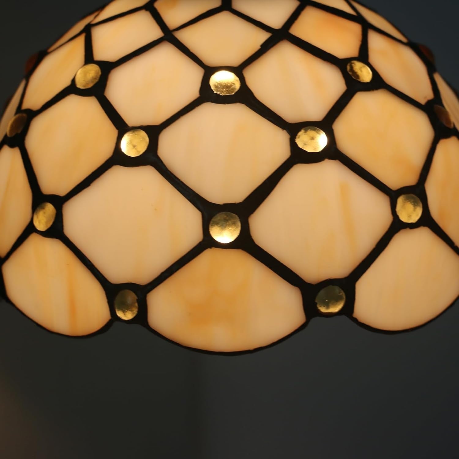 Tiffany Style Stained Glass Wall Light, 8in Vintage Indoor Sconce