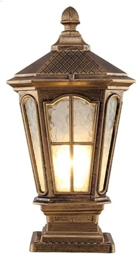 Outdoor Post Lantern Light, IP65 Waterproof Bronze E27 Garden Lamp