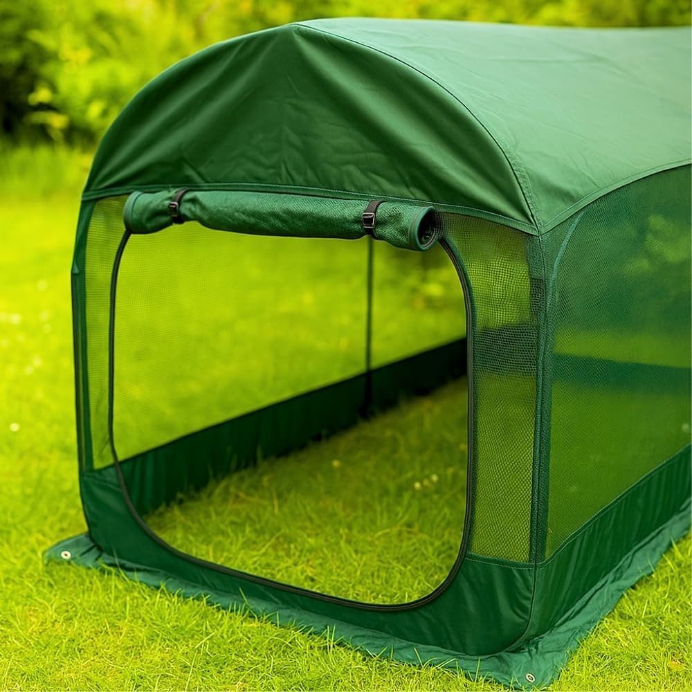 Portable Chicken Run Tunnel 2x1x1m Covered Pop Up Pet Enclosure