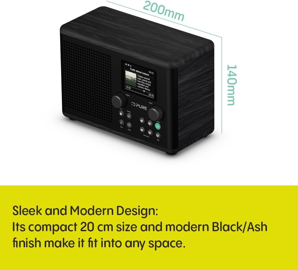 Internet DAB+ Bluetooth Radio with WiFi, 10W Speaker & 150 Presets