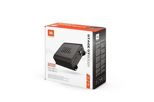 800W 2-Channel Class-D Car Amplifier GT80021 Compact 12V