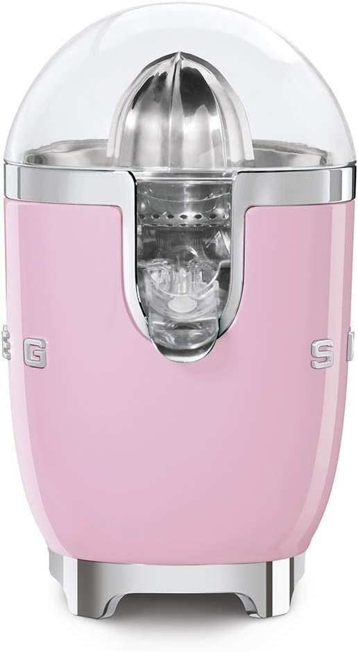 Retro Electric Citrus Juicer Auto Start Drip Free Spout Compact Pink