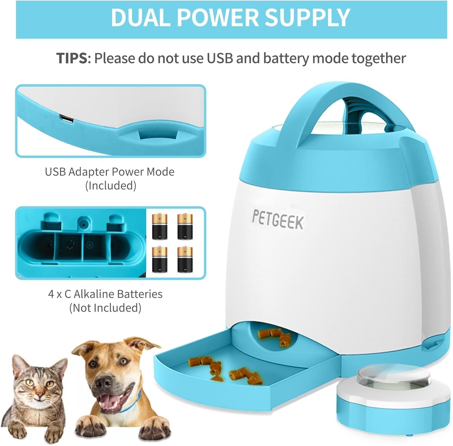 Interactive Dog Treat Dispenser Remote Training Toy IQ Puzzle Feeder