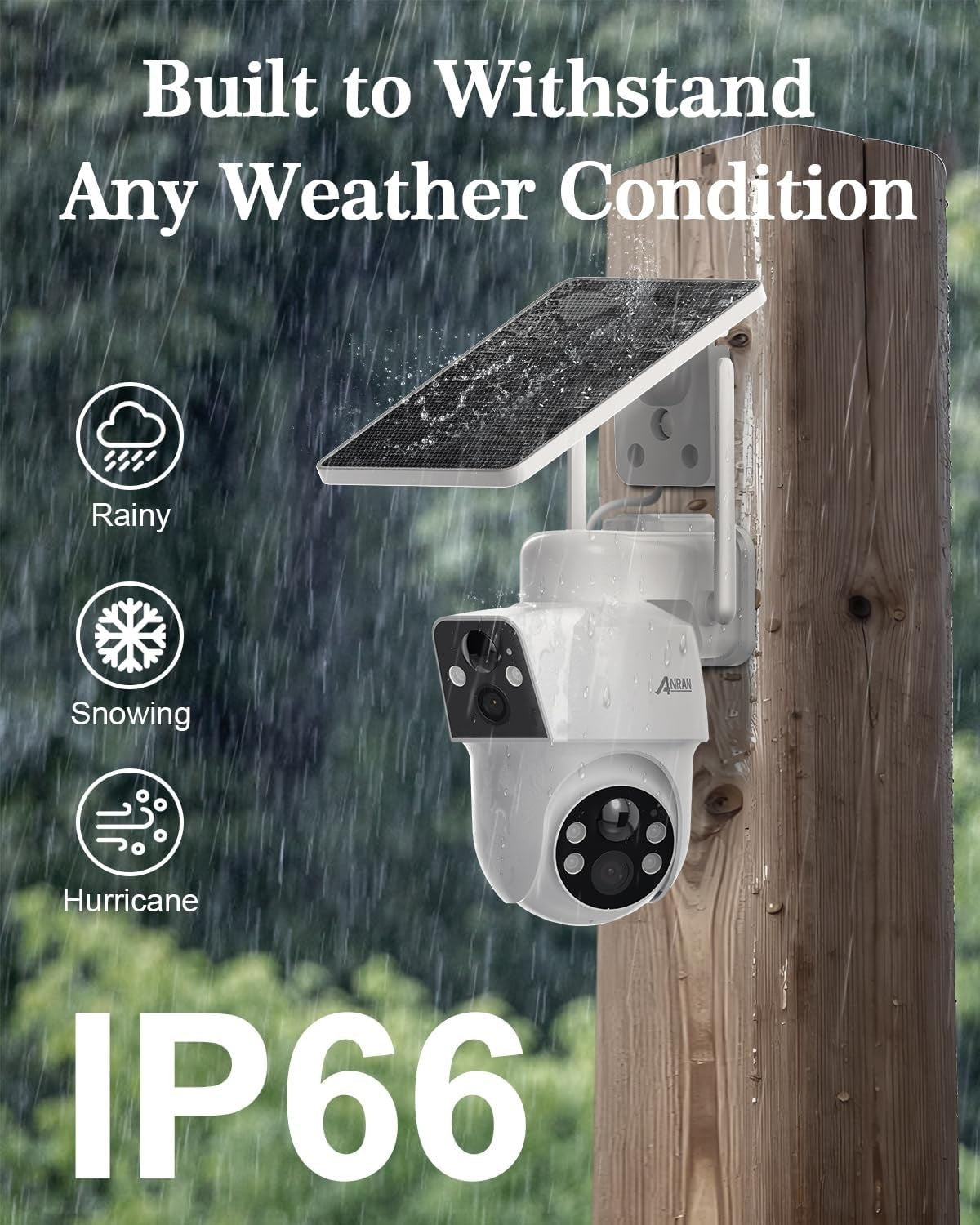 2K Dual Lens Solar Security Camera Wireless Outdoor PTZ WiFi IP66