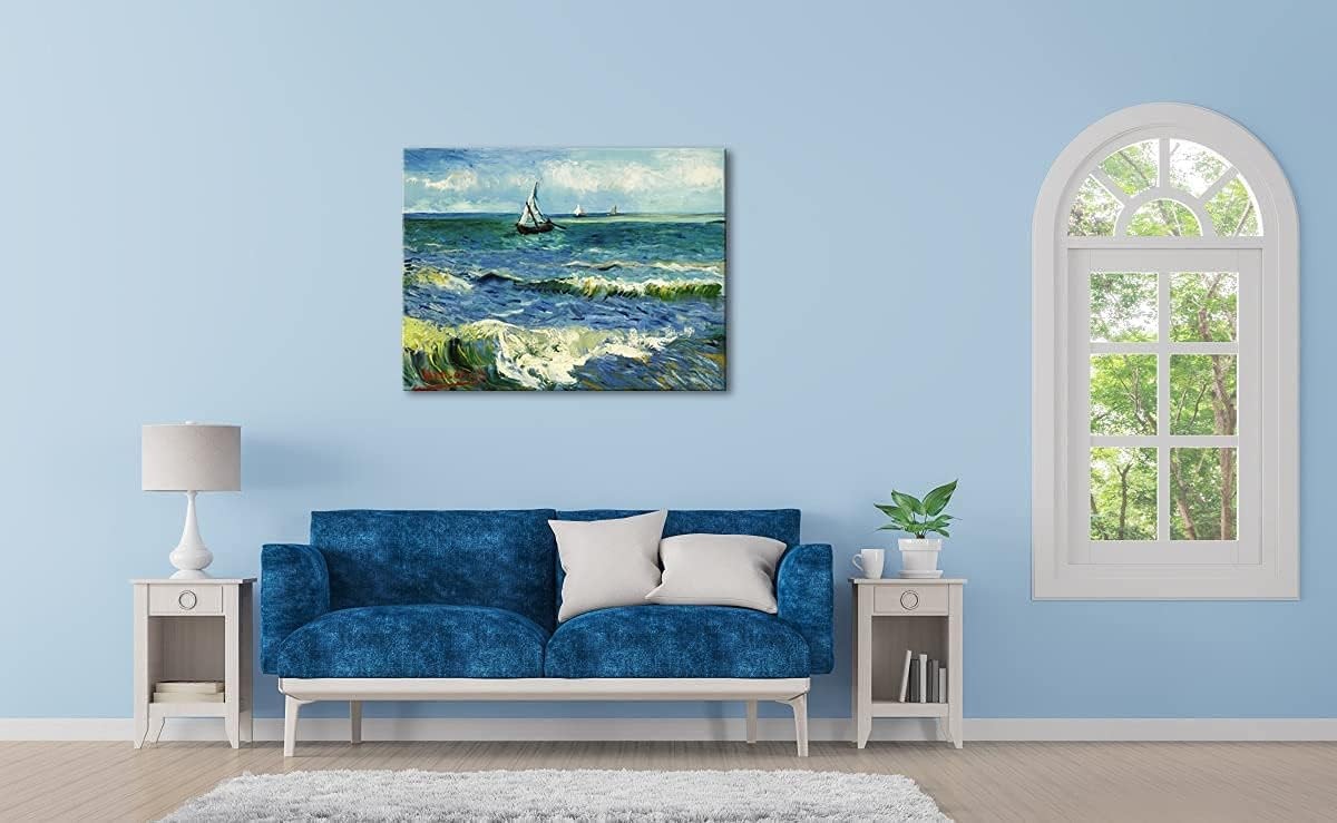 Van Gogh Seascape Canvas Wall Art Large Ocean Sea Giclée Print