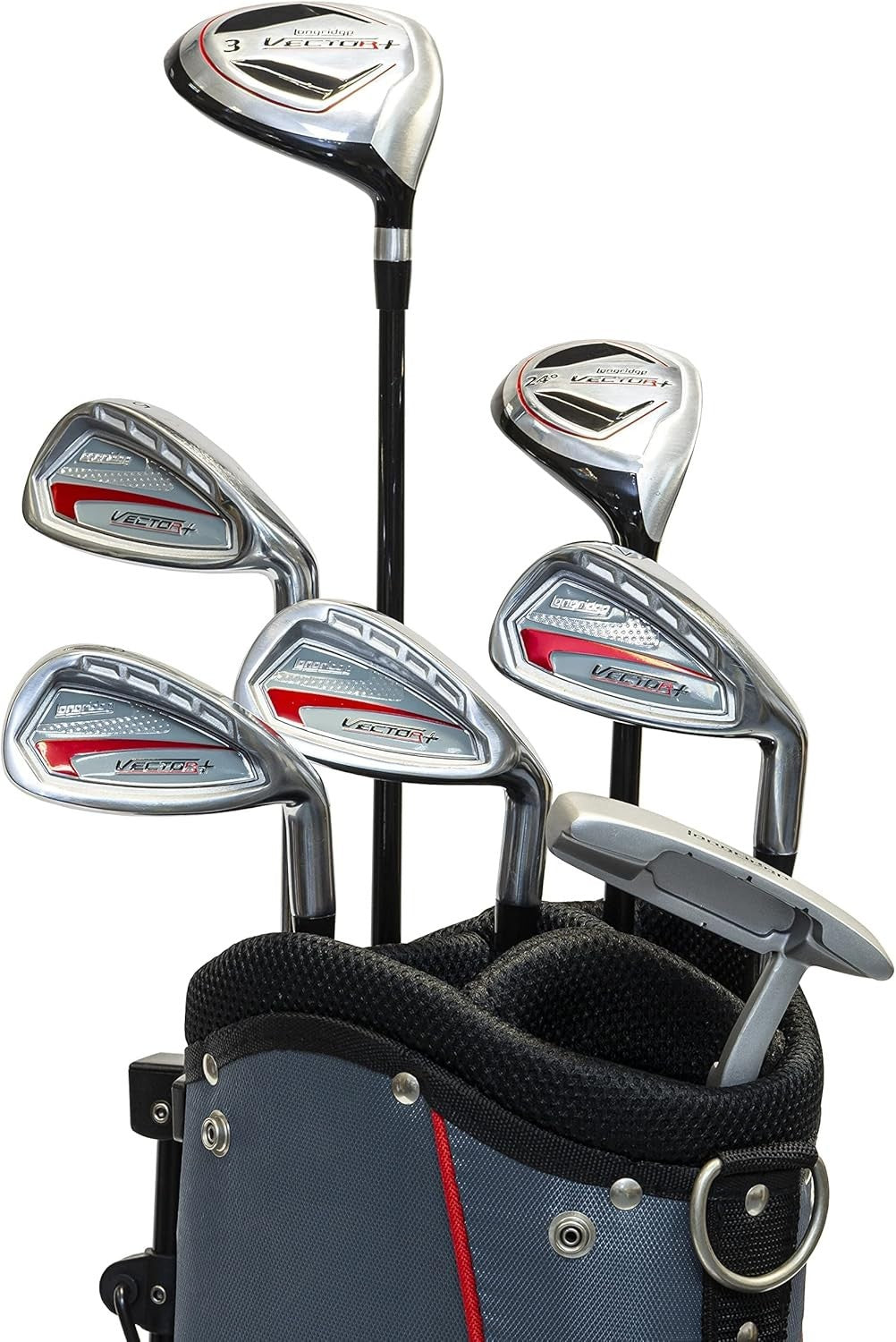 Mens Right Hand 8 Piece Golf Club Set Fairway Irons Putter Stand Bag