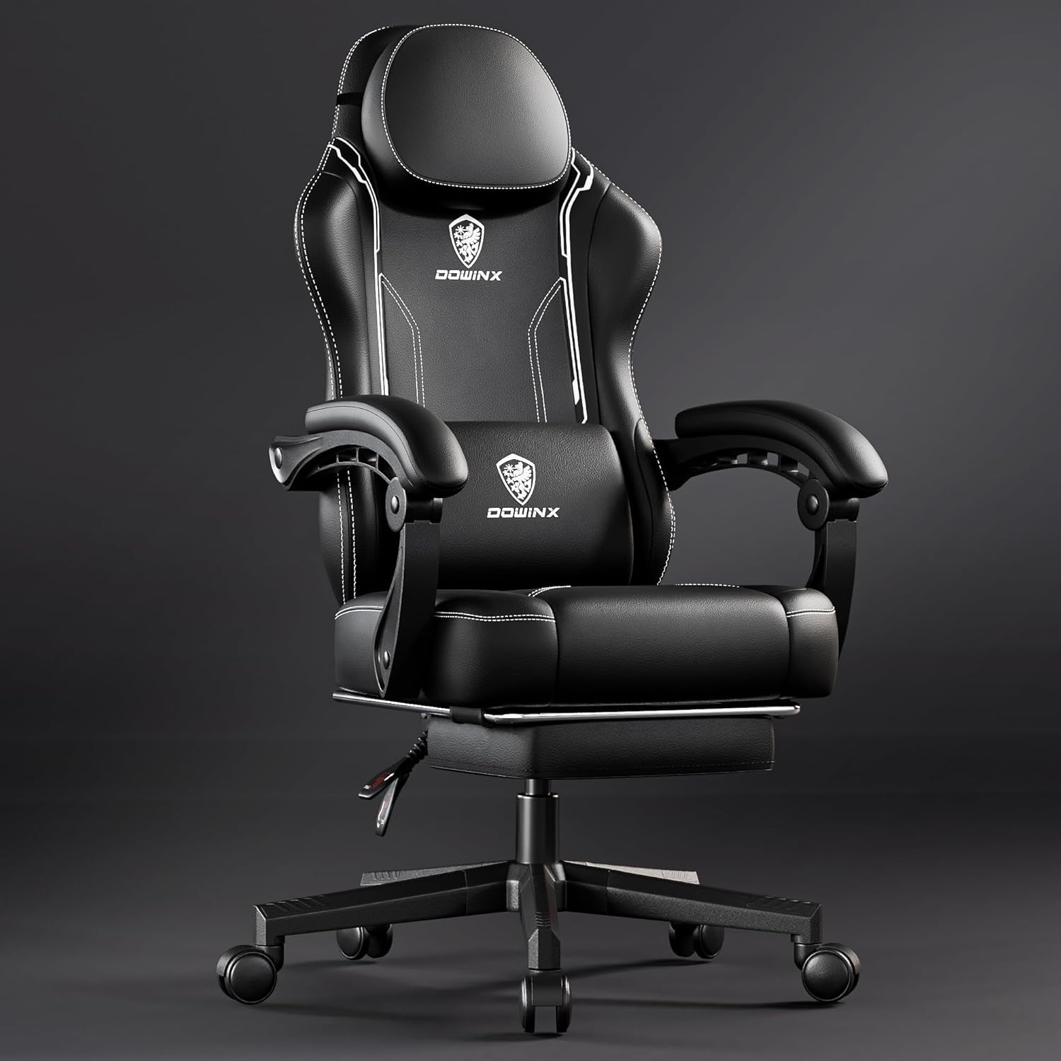 Ergonomic Gaming Chair w/ Footrest Massage Lumbar High Back