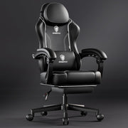 Ergonomic Gaming Chair w/ Footrest Massage Lumbar High Back
