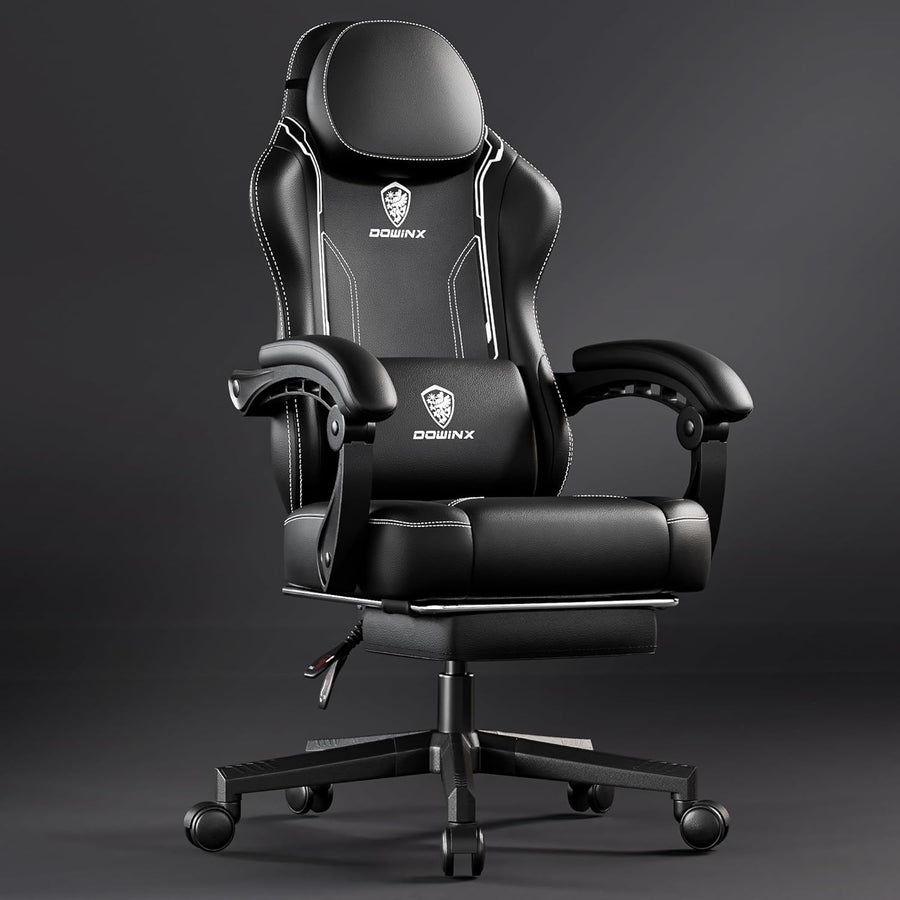 Ergonomic Gaming Chair w/ Footrest Massage Lumbar High Back