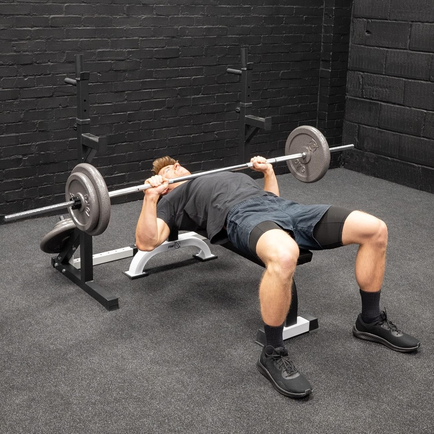 Heavy Duty Flat Weight Bench 300kg Thick Padded Home Gym Press