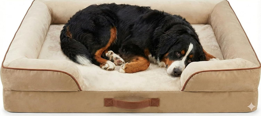 Codi Extra Large Orthopedic Memory Foam Dog Bed Washable Sofa U-Shape 106cm