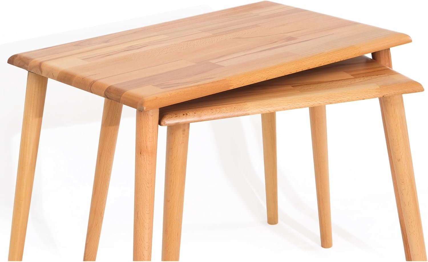 Wood Coffee Table Mid-Century Modern Rectangular Walnut Accent Living Room Desk
