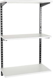3-Tier Adjustable Floating Wall Shelf Black & White 100x60x32cm