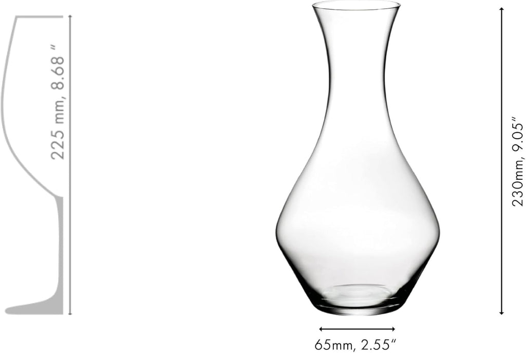 1.07L Crystal Wine Decanter Elegant Glass Carafe for Red Wine Aeration Gift