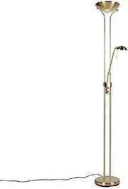 Gold Floor Lamp with Reading Light Dimmable LED Modern Uplighter E27