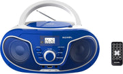 Blue Portable Boombox CD Player Bluetooth FM Radio USB AUX Remote