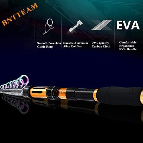 Telescopic Carbon Fiber Fishing Rod & Reel Travel Kit 1.8M Full Set