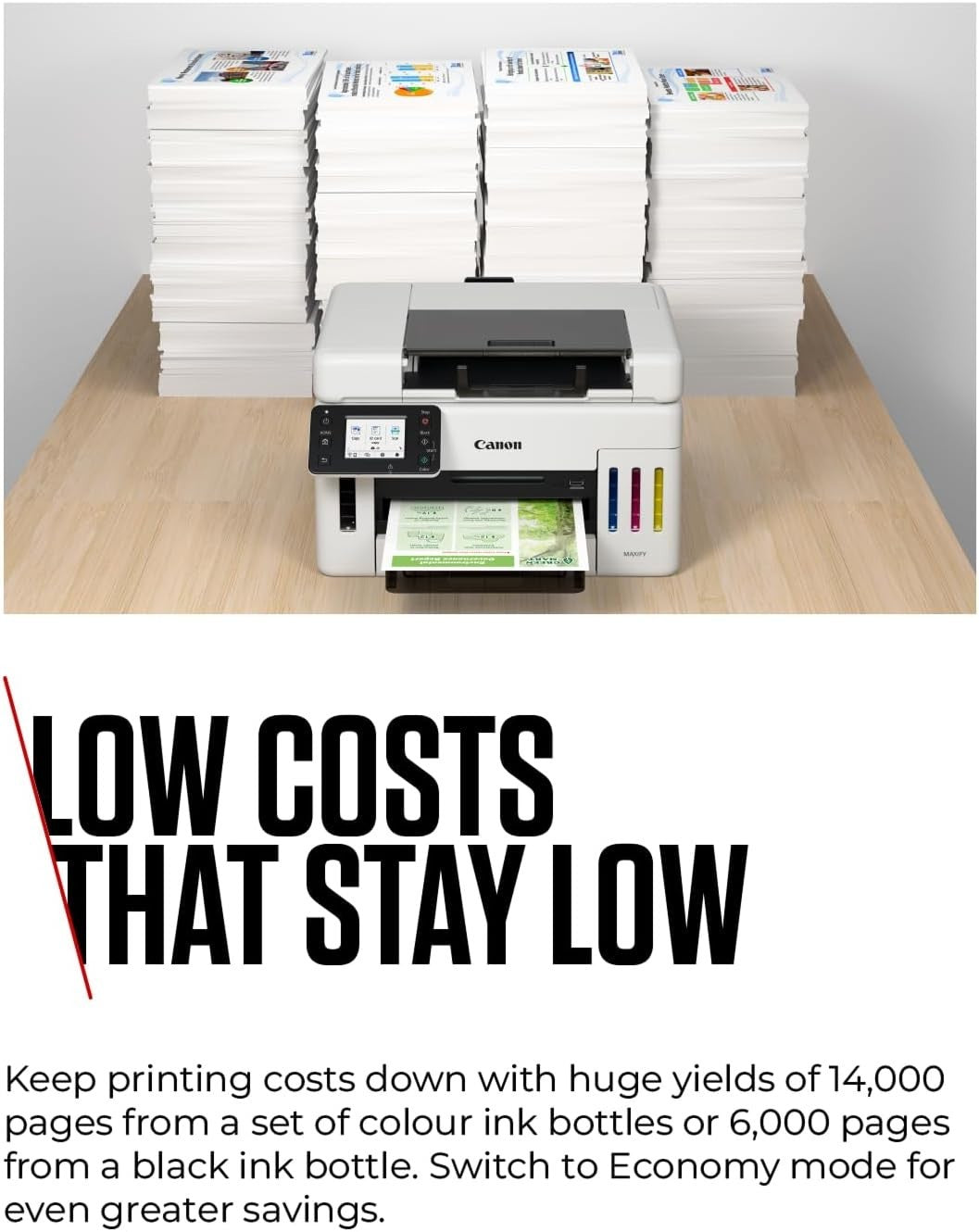 All-in-One Wireless MegaTank Printer | Duplex, ADF, Copier & Scanner, White