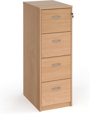 Beech Executive 4 Drawer Filing Cabinet Lockable Foolscap Office