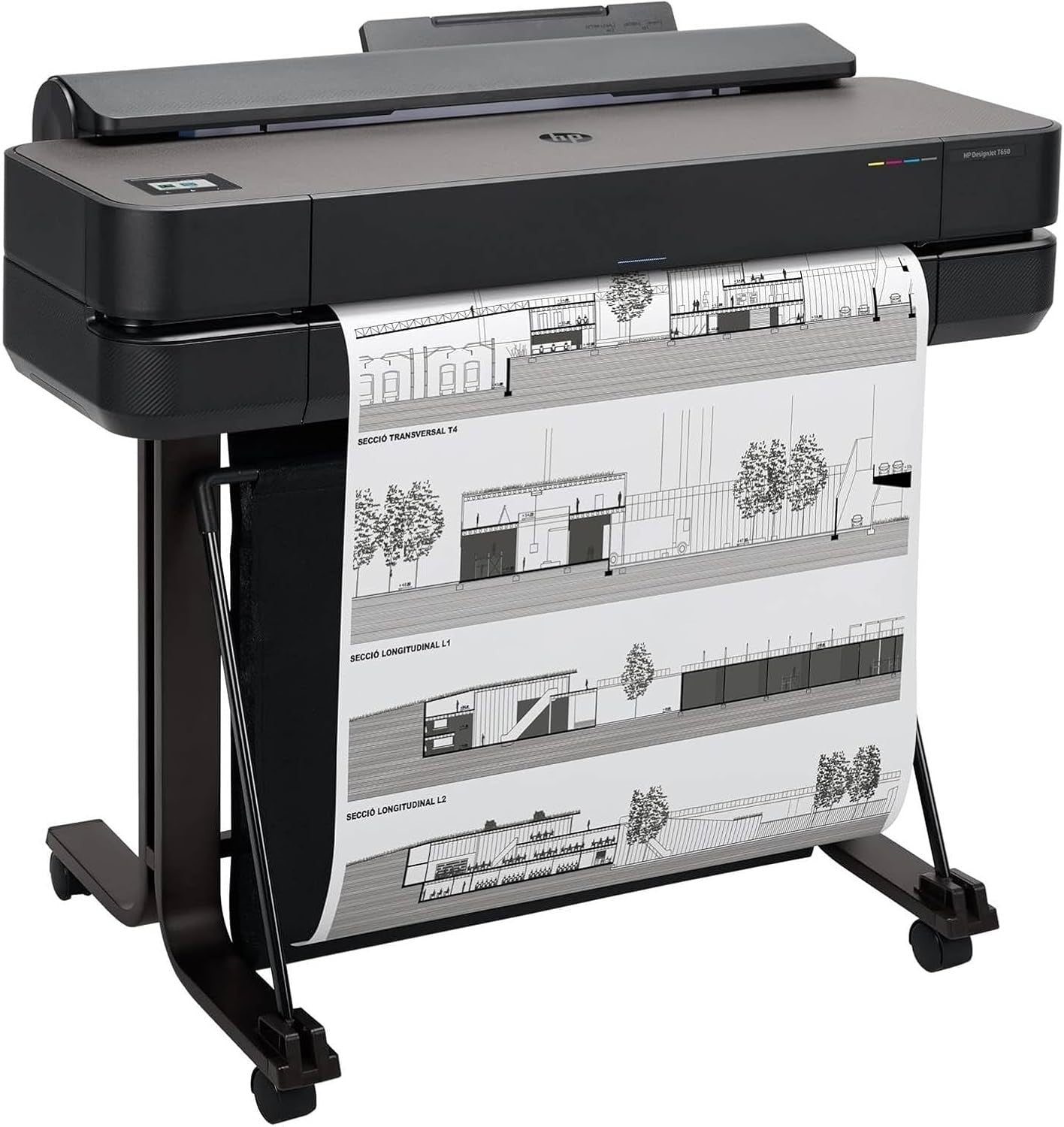 Black Large Format Printer | 24-inch Plotter | Wi-Fi | Ethernet | CAD Use