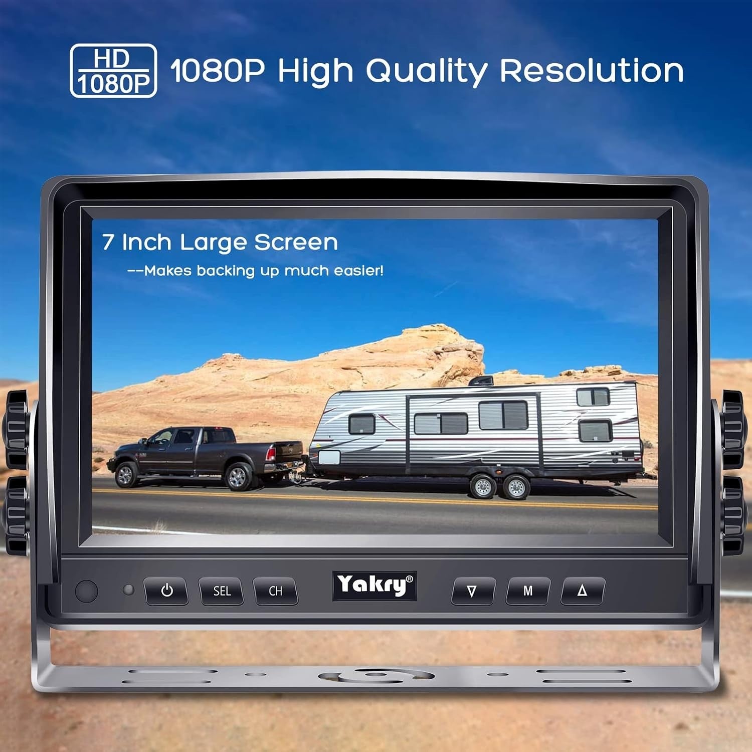 7 Inch Wired Reversing Camera Kit HD Night Vision Parking Camera Van RV