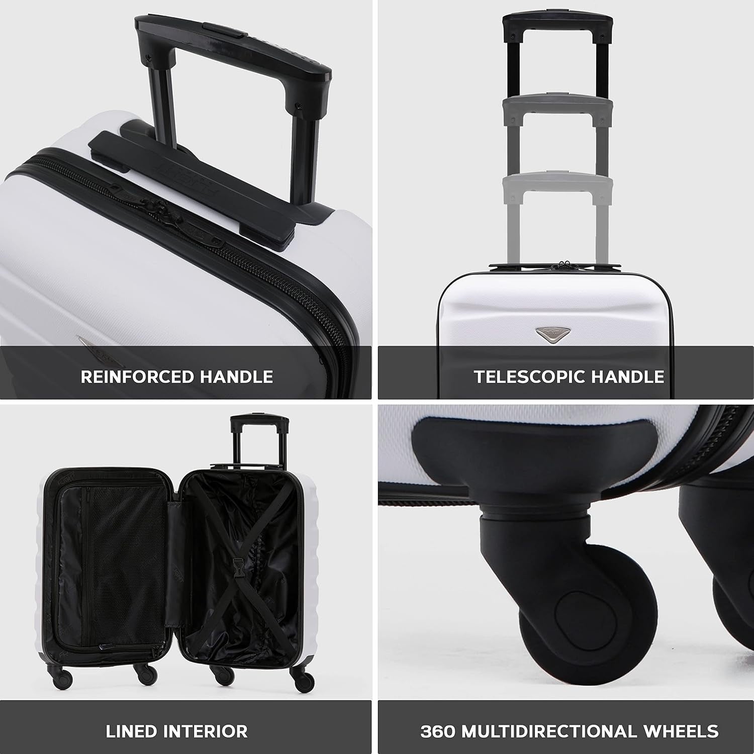 25” Medium ABS Check In Luggage Lightweight Hard Case 4 Spinner