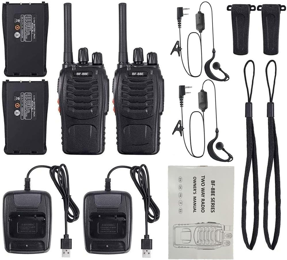 Professional Walkie Talkies 6PCS Rechargeable 16CH VOX 2 Way Radios