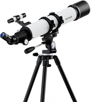 Advanced Telescope 90mm Refractor 32X-240X Astronomy Kit White Tripod