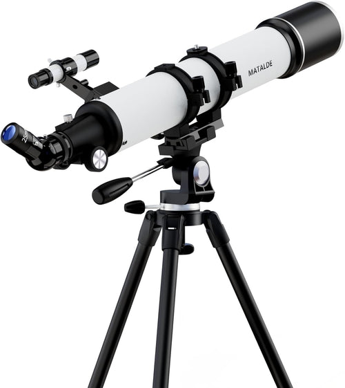 Advanced Telescope 90mm Refractor 32X-240X Astronomy Kit White Tripod