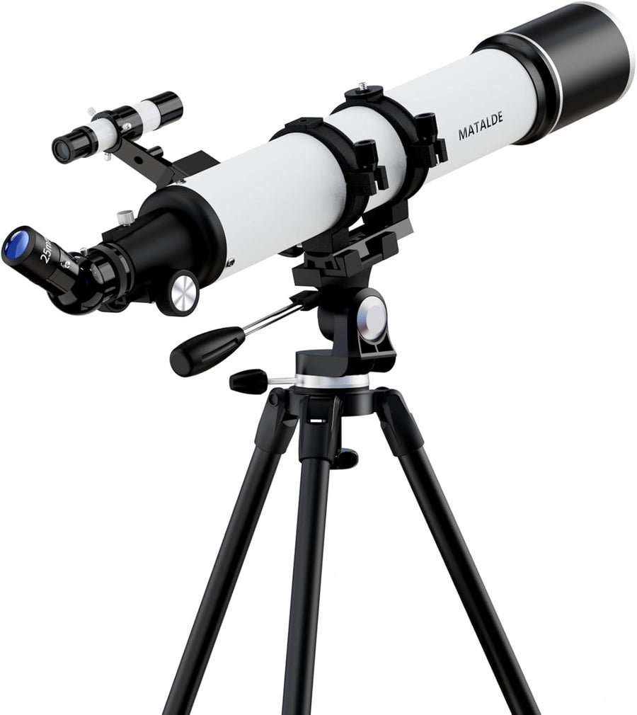 Advanced Telescope 90mm Refractor 32X-240X Astronomy Kit White Tripod