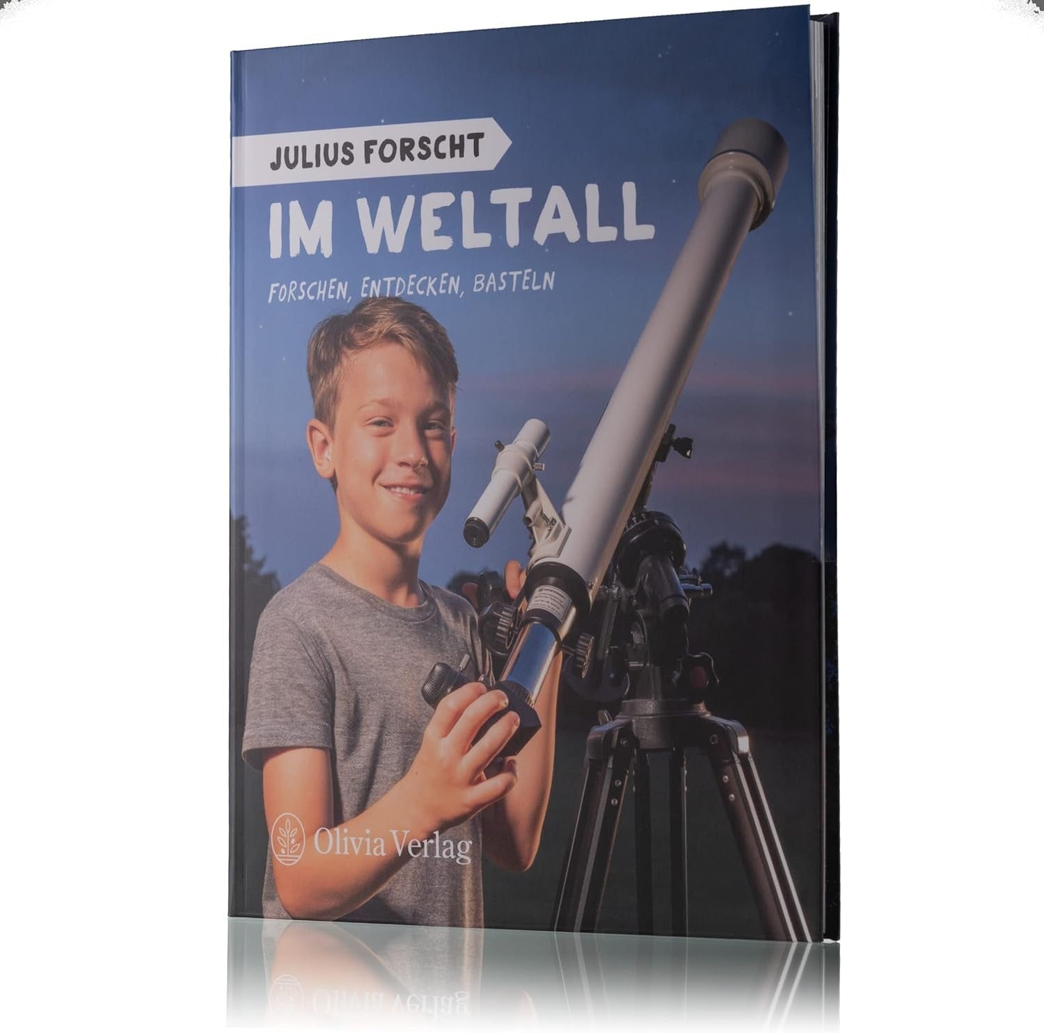 60mm Refractor Telescope 900mm AZ Mount Kids Book Set Smartphone Holder