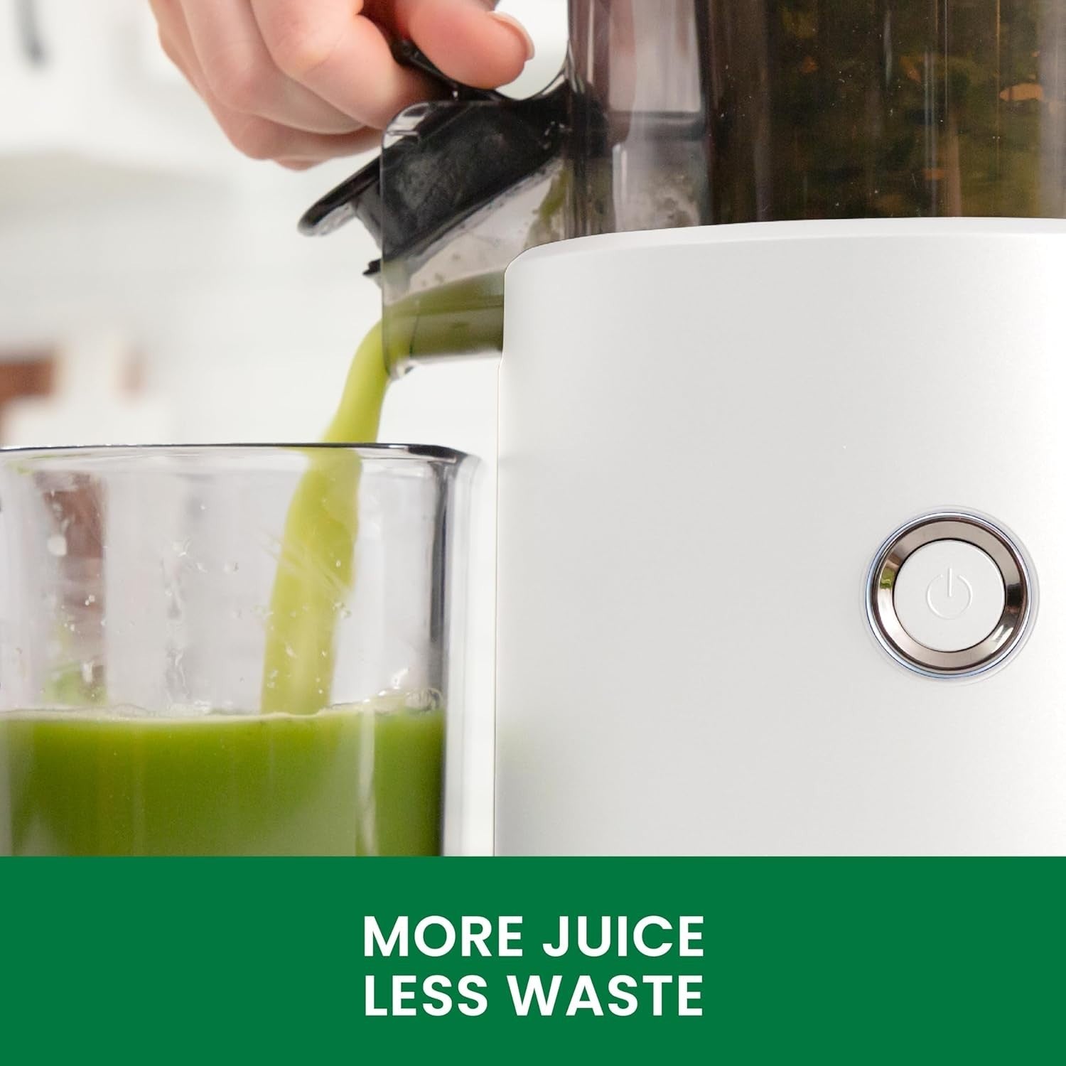 White Cold Press Juicer 2L Extra Large Hopper Auto Reverse Batch Juicing