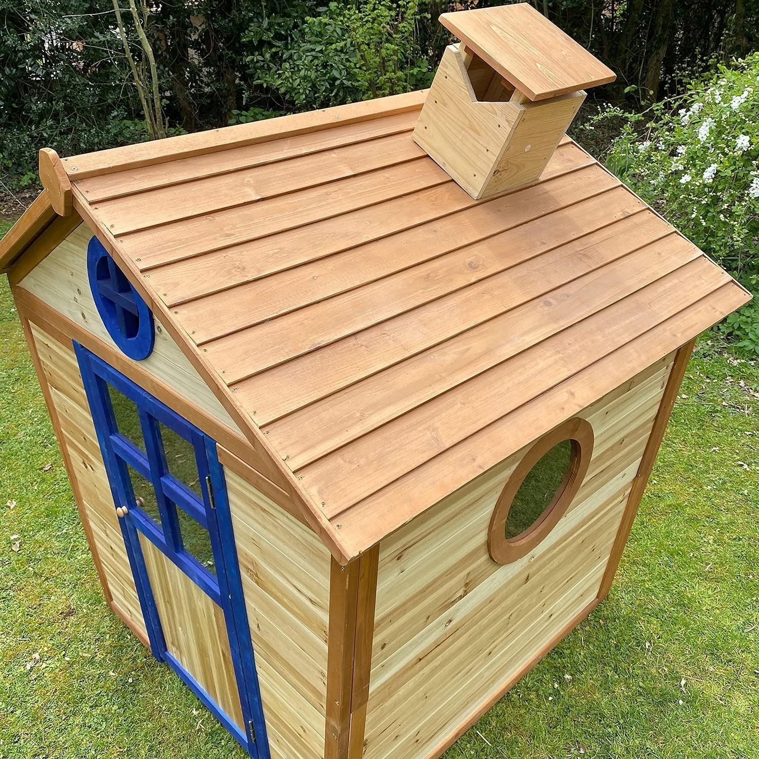 Wooden Kids Playhouse Outdoor Garden Lodge Wendy House Small