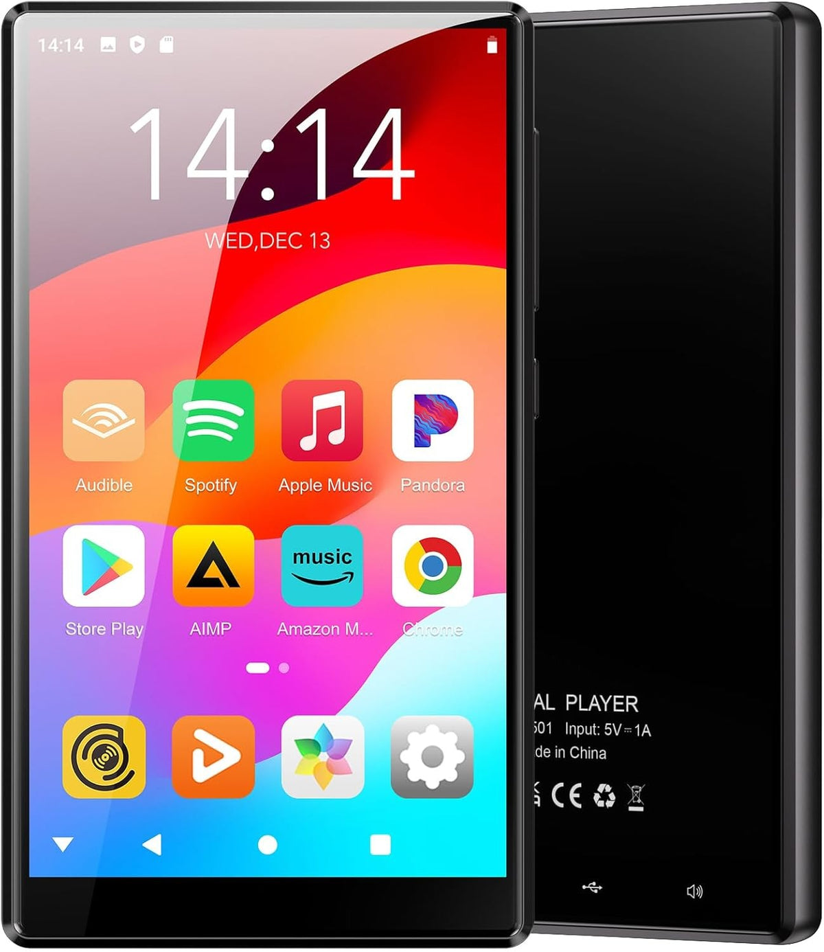 80GB MP3 Player WiFi Bluetooth 1080P FM Radio 512GB Black