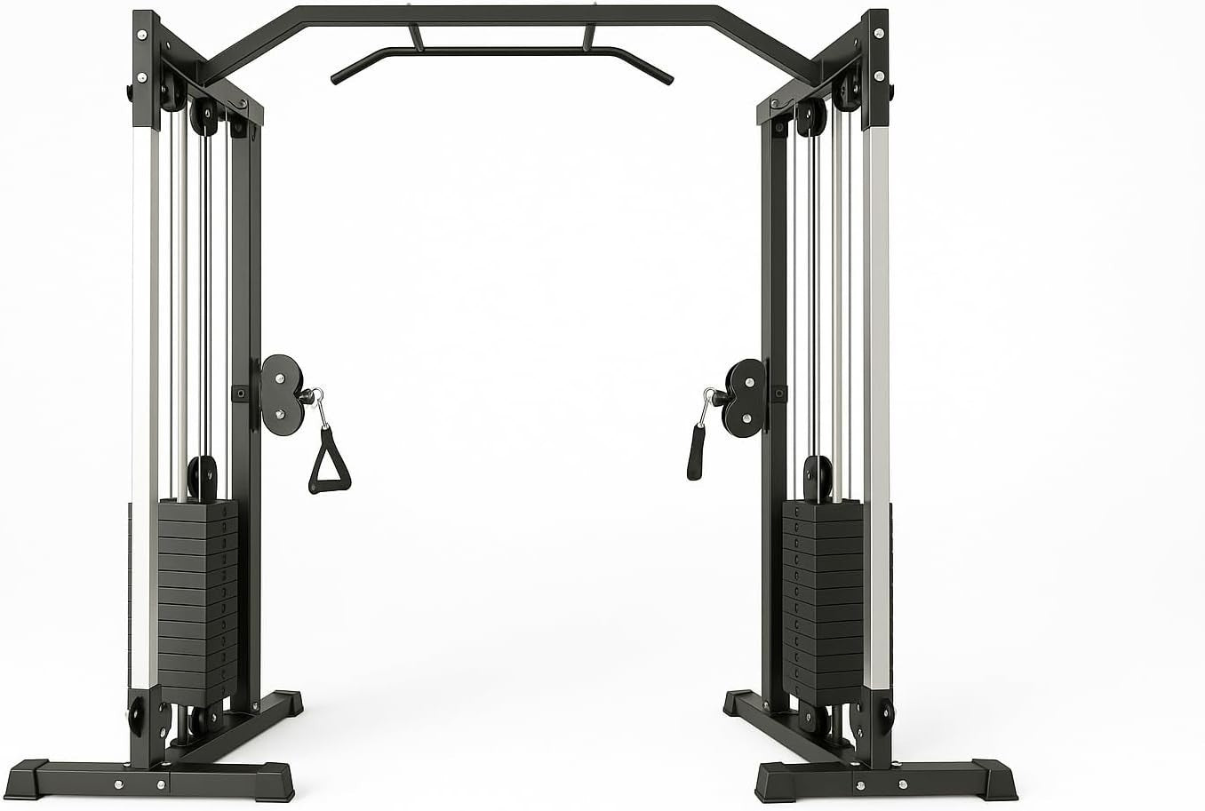 Cable Crossover Machine 150KG Weight Stack Pull Up Bar Home Gym