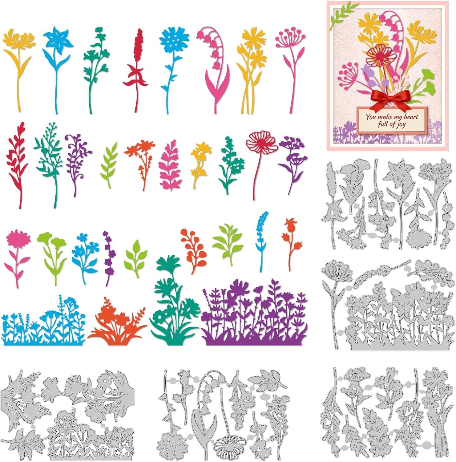 Wildflower Metal Cutting Dies Set Scrapbooking Card Making Embossing Tool