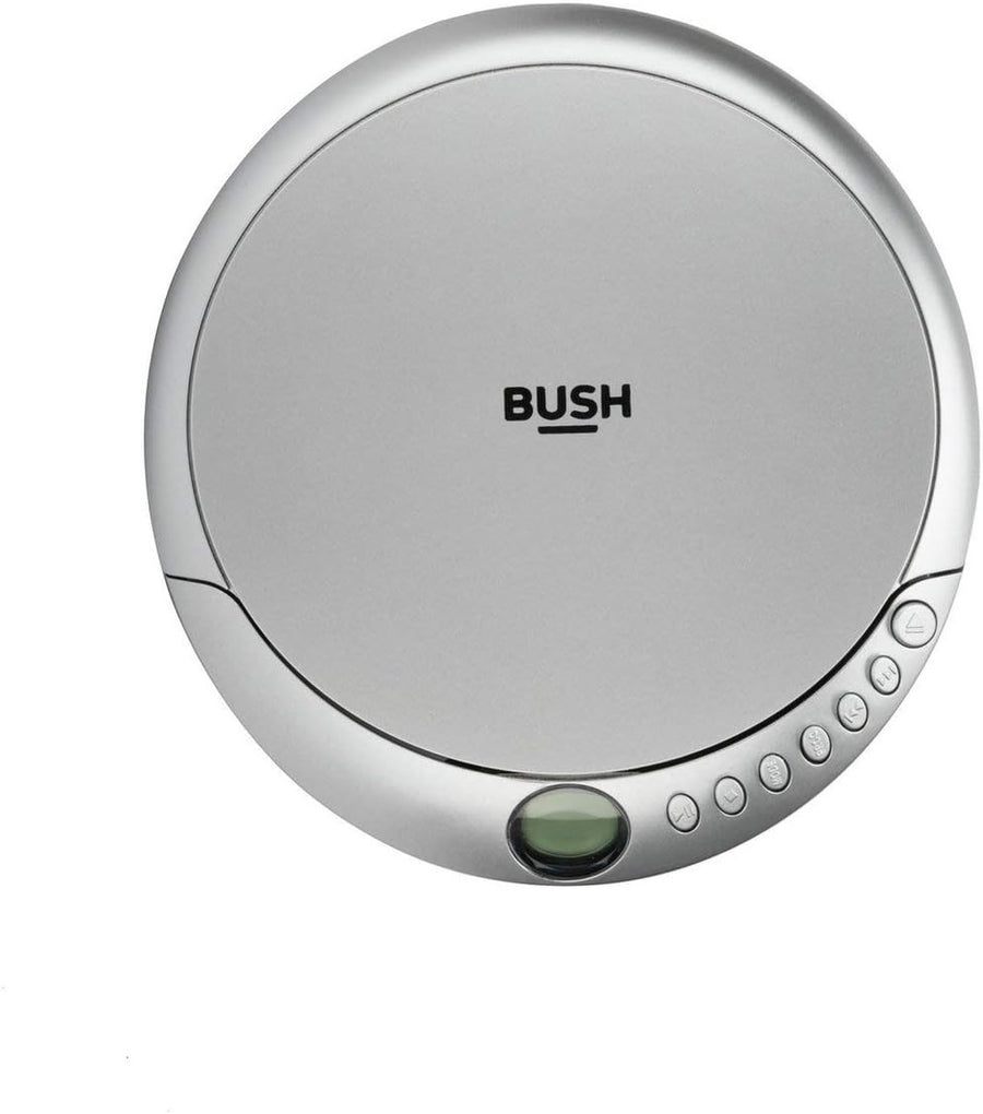 Portable Jog Proof CD Player Silver Compact Personal Music Player AUX