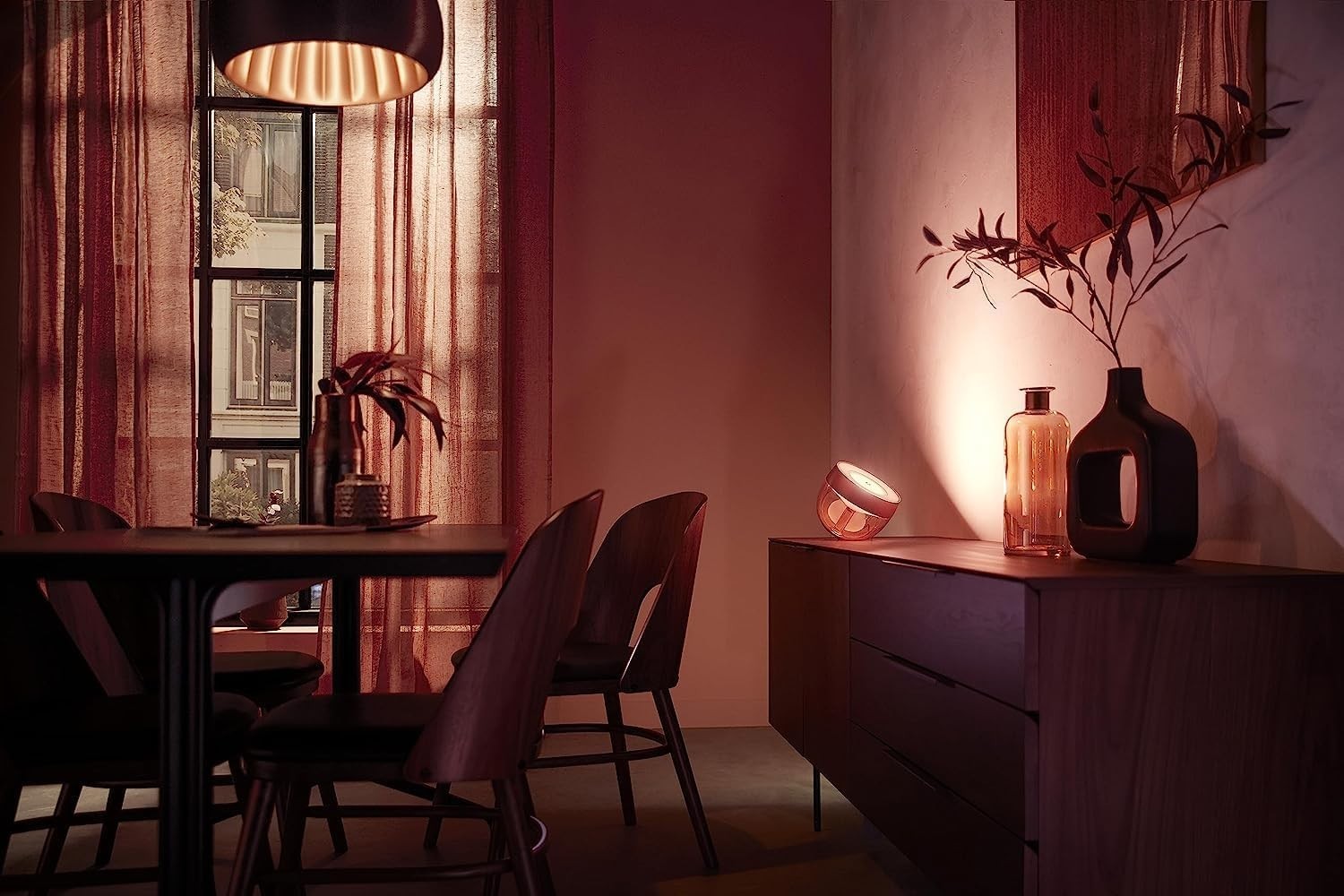 Smart Color Ambiance Table Lamp with Alexa Voice Control, Copper