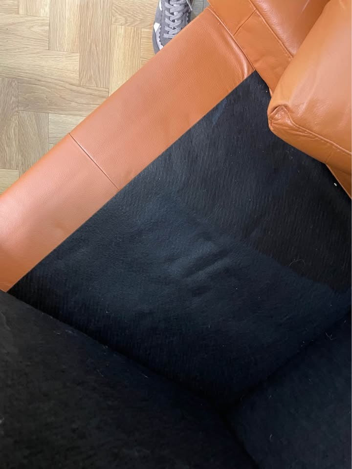 Tan Luxe Deep Comfort Leather Corner Sofa (PTP)
