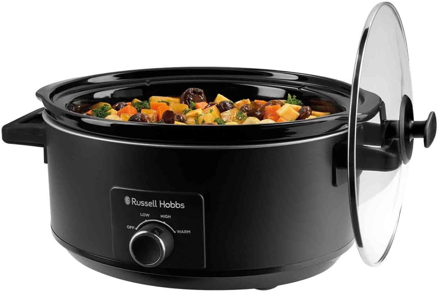 7L Electric Slow Cooker Large Pot 320W Ceramic Bowl 3 Heat Settings UK
