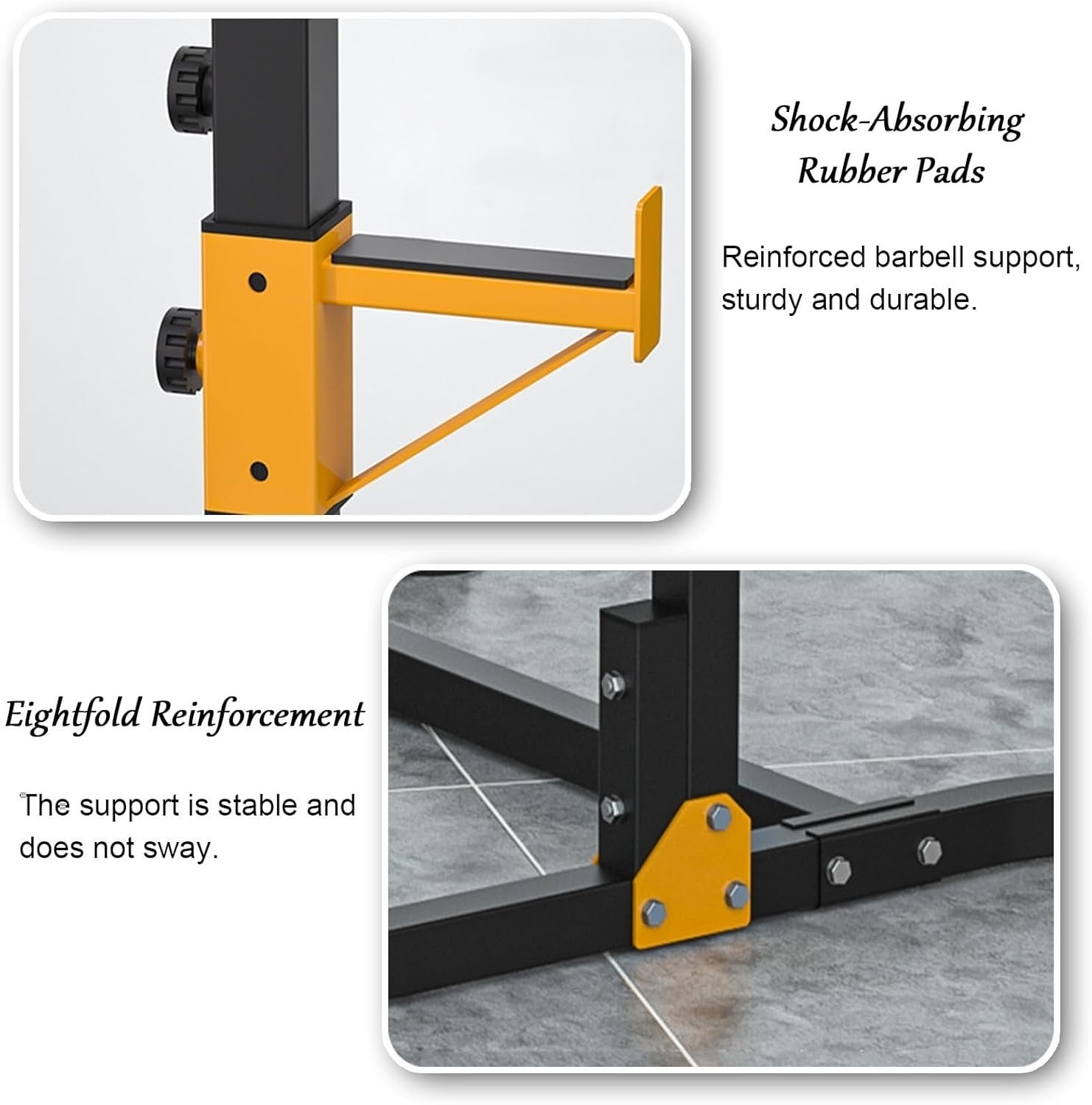 Adjustable Power Tower Pull-Up Bar & Squat Rack – Home Gym Station 59-87in