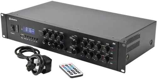 Dual Zone Stereo Amplifier 4x200W Bluetooth USB SD FM Media Player