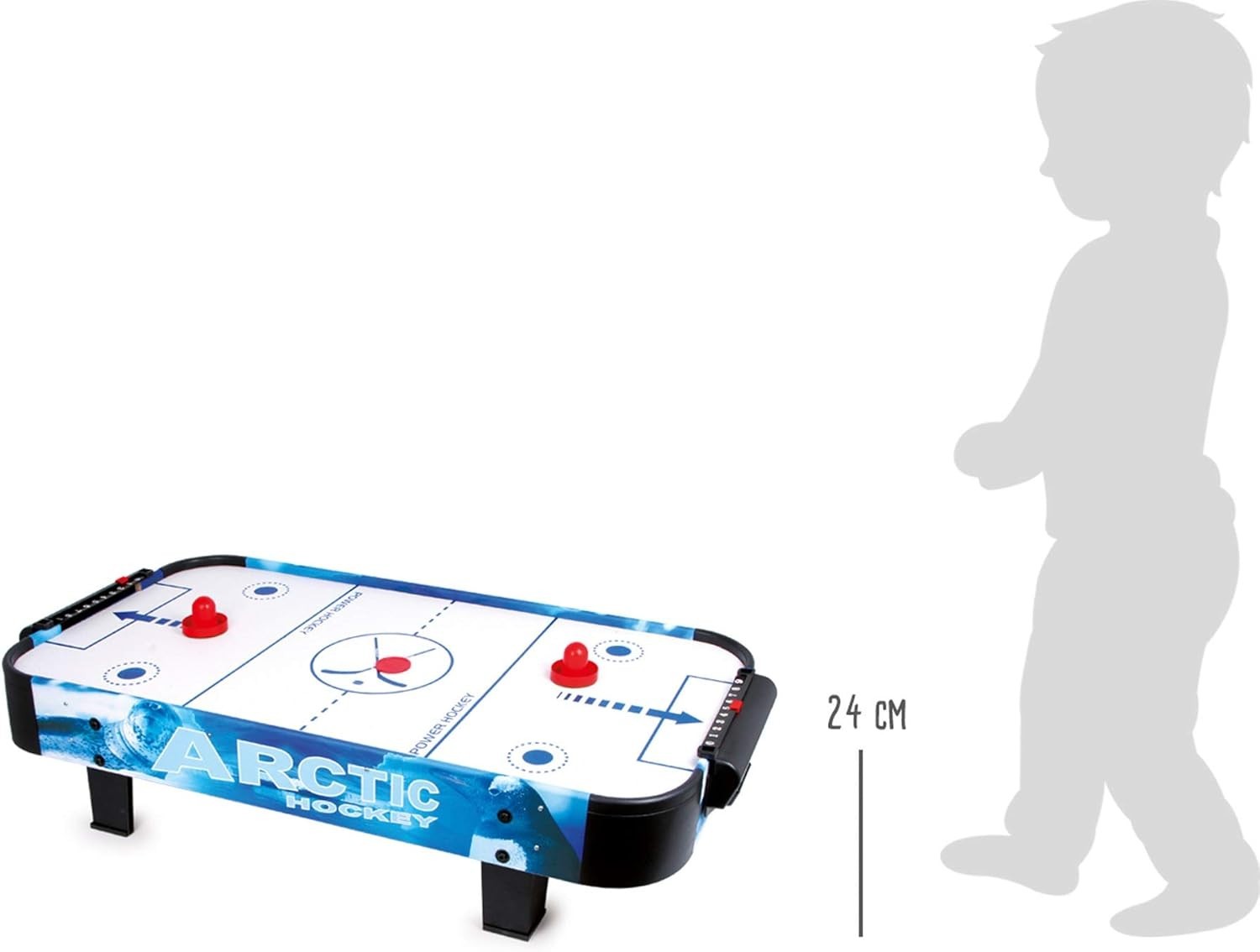 Tabletop Air Hockey Table Wooden Electric Kids Family Game Set
