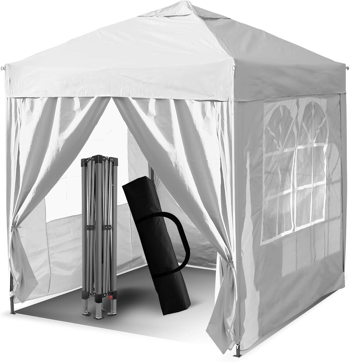 3x6M White Pop Up Gazebo With Sides Waterproof Heavy Duty Garden Party Tent Marq