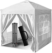 3x6M White Pop Up Gazebo With Sides Waterproof Heavy Duty Garden Party Tent Marq