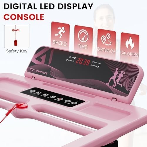 Foldable 8% Incline Treadmill Walking Pad 12KM/H Home Office 120KG
