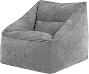 Grey Chenille Bean Bag Armchair Comfy Lounge Chair Sofa for Adults Home