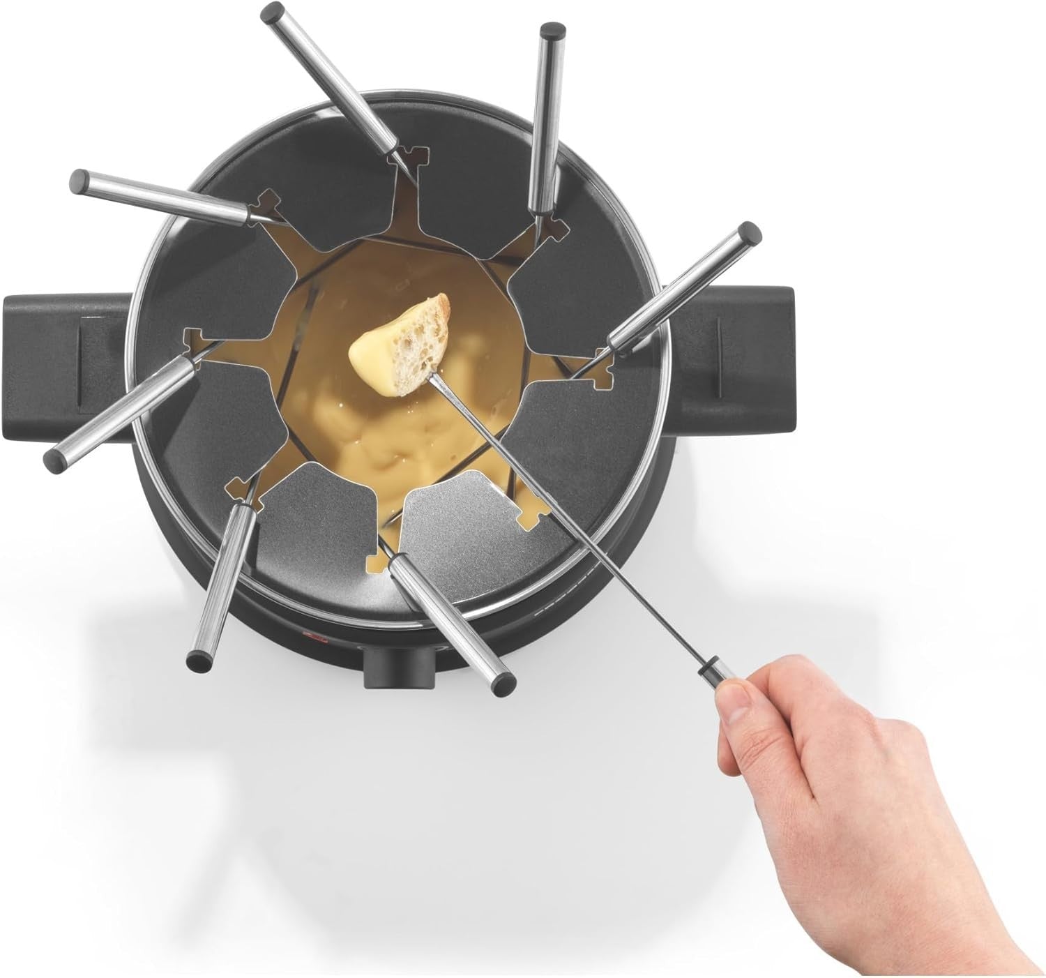 Electric Fondue Maker 1.5L Cheese Chocolate Pot 8 Forks 1500W