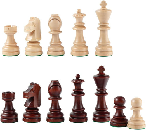 Staunton Wooden Chess Pieces No.7 | Tournament Weighted Set | 100mm King