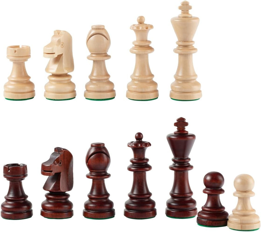 Staunton Wooden Chess Pieces No.7 | Tournament Weighted Set | 100mm King